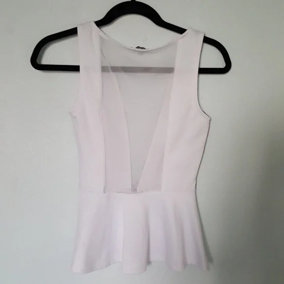 White Peplum Lace top - Picture 5 of 5